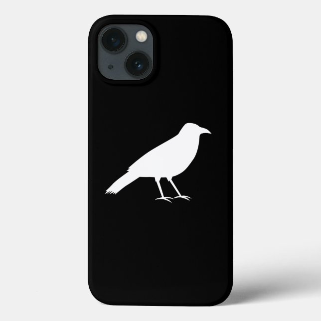 Black with a White Crow. Case-Mate iPhone Case (Back)
