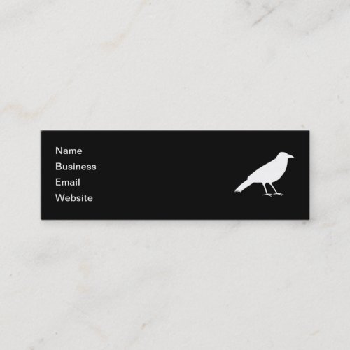 Black with a White Crow Mini Business Card