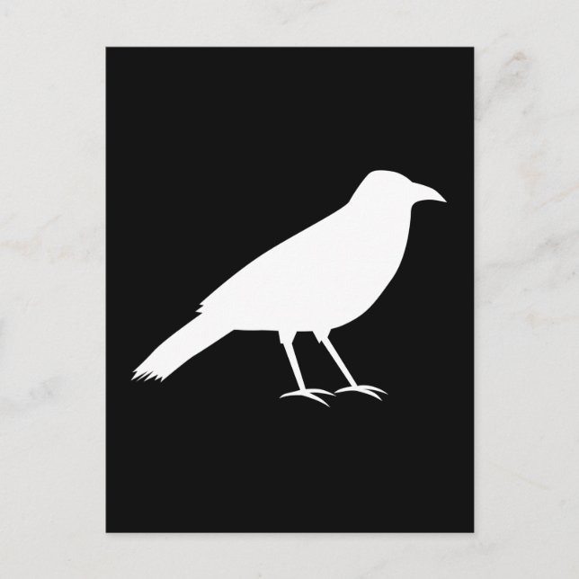 Black with a White Crow. Postcard (Front)