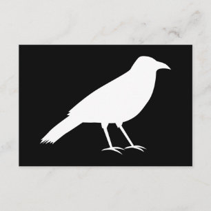 Black with a White Crow. RSVP Card