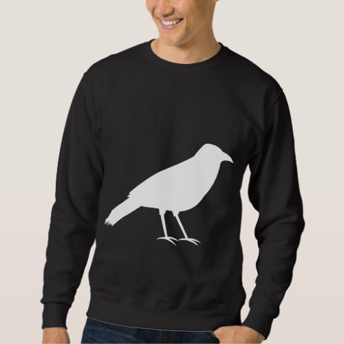 Black with a White Crow Sweatshirt