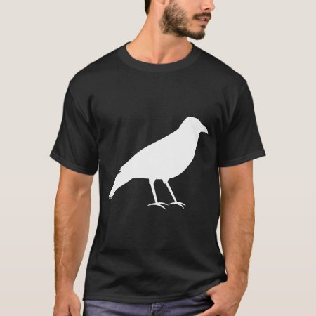 Black With A White Crow. T-shirt