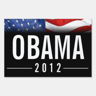 Black with big Obama 2012 Yard Sign