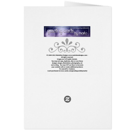 Black with Blue Cross & Butterflies Christian Card (Back)