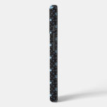 Black with Blue Paisley Flowers iPhone 16 Case