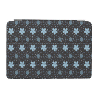 Black with Blue Paisley Flowers iPhone Pad Case