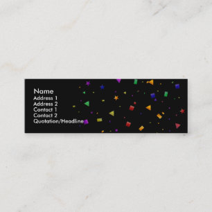 Black with Confetti Profile Cards