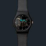 Black With Drums Music Watch<br><div class="desc">Black With Drums Music Watch for your favorite drummer, musician or music lover.</div>