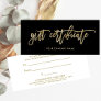 Black with Faux Gold Script | Gift Certificate