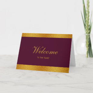 Black with Gold Badge Band Welcome Card