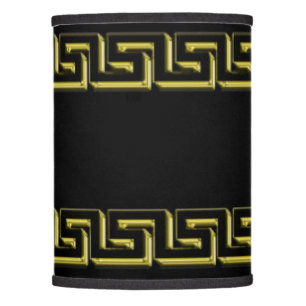 BLACK WITH GOLD BORDERS LAMP SHADE