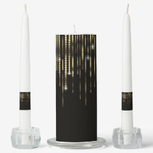 Black with Gold Disc Strands Metallic Sparkle