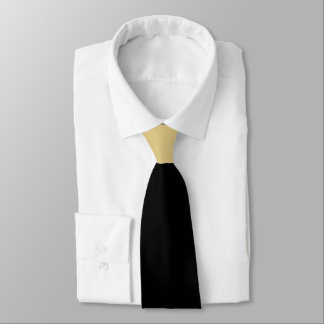 Black with Gold Knot Contrast Tie