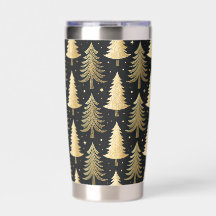 BLACK WITH GOLD MODERN CHRISTMAS TREES