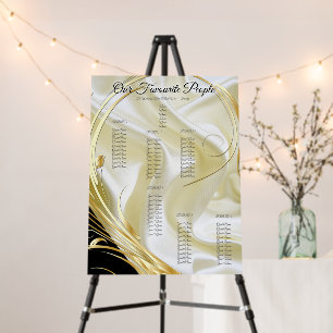 Black with Gold on Silk texture Foam Board