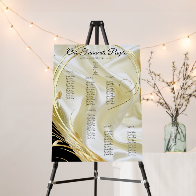 Black with Gold on Silk texture Foam Board (In Situ (Stand))