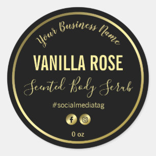 Black With Gold Trim Product Labels