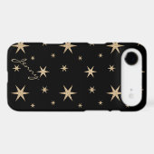 Black with Golden Stars Custom iPhone 4 Case (Back (Horizontal))