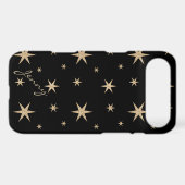 Black with Golden Stars Custom iPhone 4 Case (Back (Horizontal))