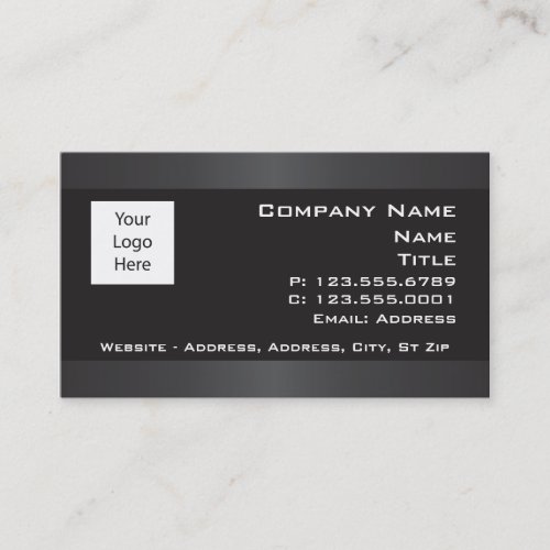Black with Gray borders Business cards