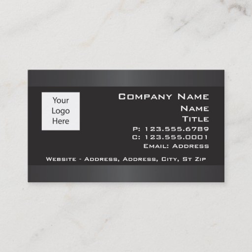Customizable Black with Gray borders Business cards