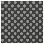 Black with Grey Polka Dot Fabric