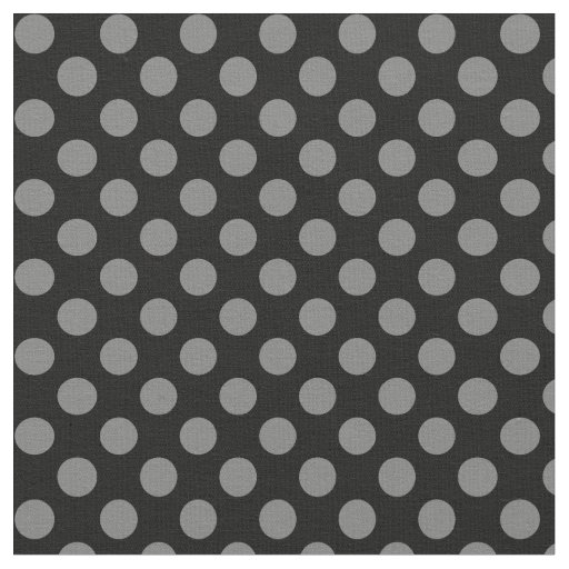 Black with Grey Polka Dot Fabric