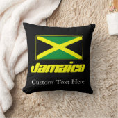 Black with Jamaica Flag Throw Pillow (Blanket)