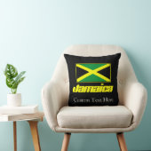 Black with Jamaica Flag Throw Pillow (Chair)