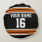 Black with Orange White Stripes Team Jersey