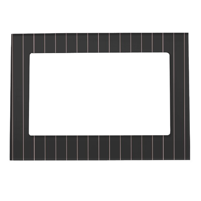 Black with Pink Pinstripes Magnetic Frame (Front)