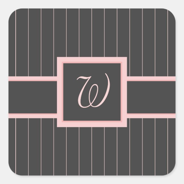 Black with Pink Pinstripes Sticker (Front)