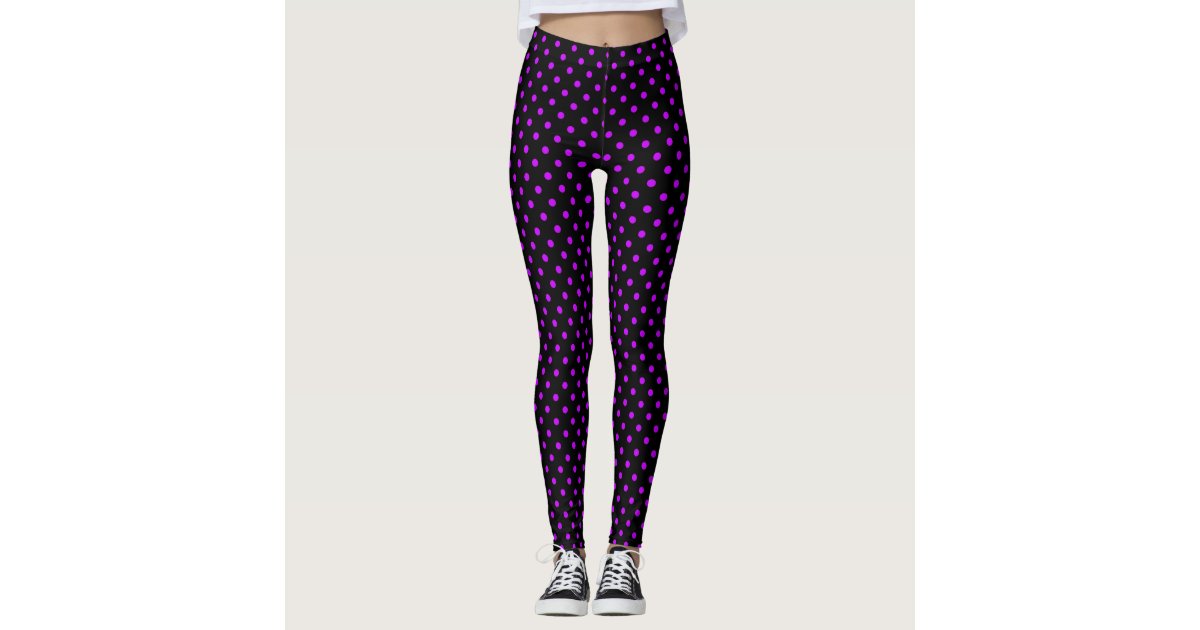 Black And Maroon Polka Dot Men's Leggings