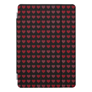 Black with red hearts iPad pro cover