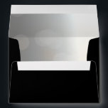 Black with Silver Bokeh Lining Swan Invitation Envelope<br><div class="desc">Black with Silver Bokeh Lining Swan Invitation Envelope. Matching items available.</div>