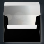 Black with Silver Bokeh Lining Swan Invitation Envelope<br><div class="desc">Black with Silver Bokeh Lining Swan Invitation Envelope. Matching items available.</div>