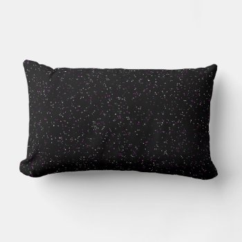 Black With Tiny Dots Chic Lumbar Pillow by stdjura at Zazzle