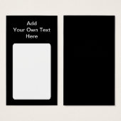 Black with White Area and Custom Text. (Front & Back)