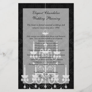 Black with White Chandelier Silhouette Flyer