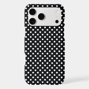 Black with white dots iPhone 17 pro max case