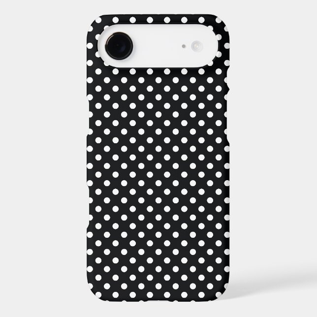 Black with white dots Case-Mate iPhone case (Back)