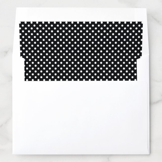 Black with white dots envelope liner (In Envelope)