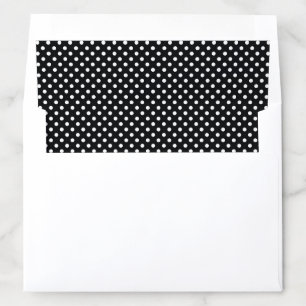 Black with white dots envelope liner