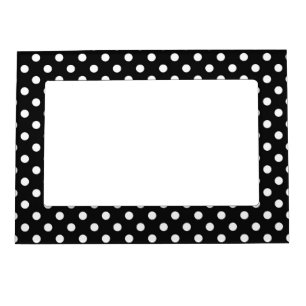 Black with white dots magnetic frame