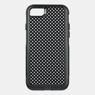 Black with white dots OtterBox commuter iPhone SE/8/7 case