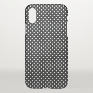 Black with white dots iPhone XS case