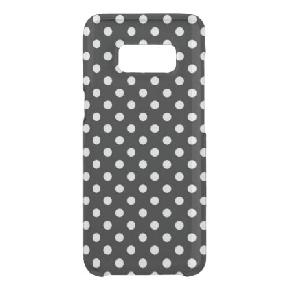 Black with white dots uncommon samsung galaxy s8 case