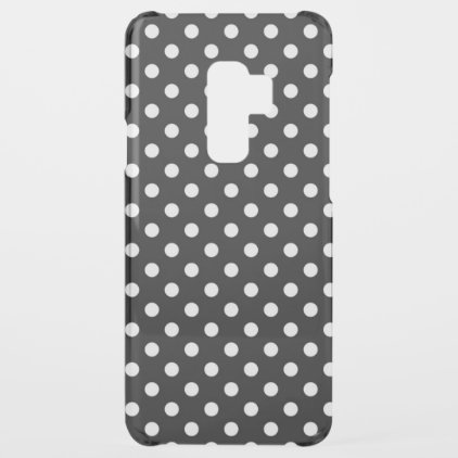 Black with white dots uncommon samsung galaxy s9 plus case