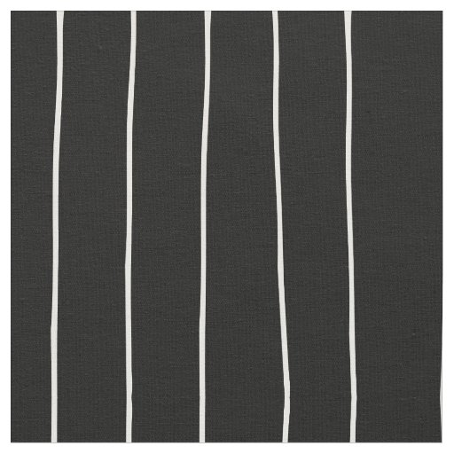 Black with White Lines Fabric