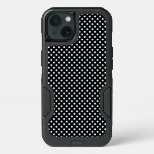 Black with white polka dots iPhone 13 case